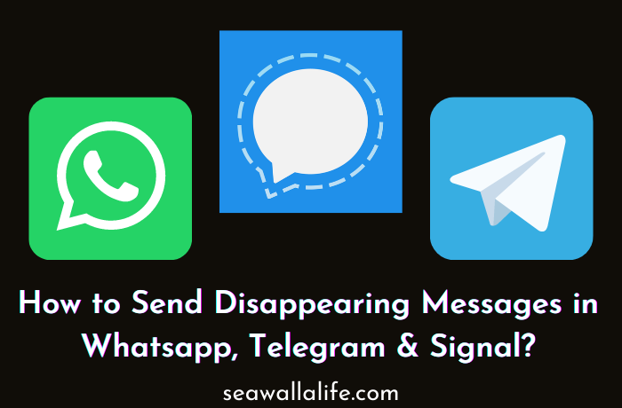 كيفية إرسال رسائل مختفية في Whatsapp و Telegram و Signal