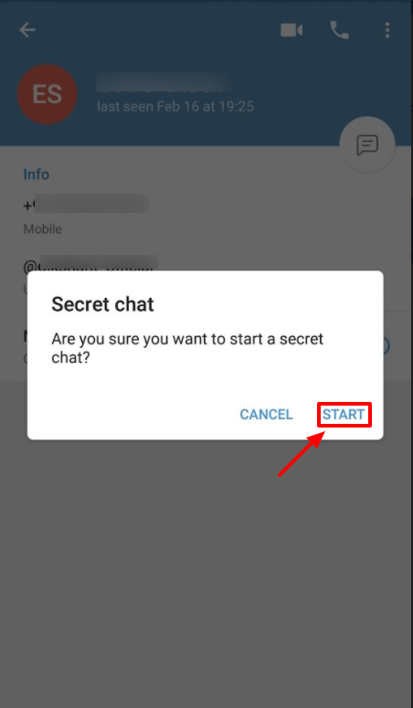 ابدأ محادثة سرية على Telegram-min